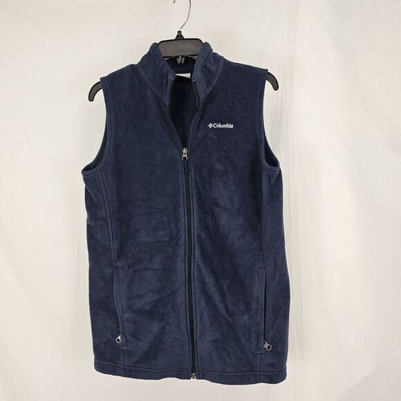 Columbia Navy Fleece Vest Zip Up Youth Size XL 18/20 - Picture 1 of 4